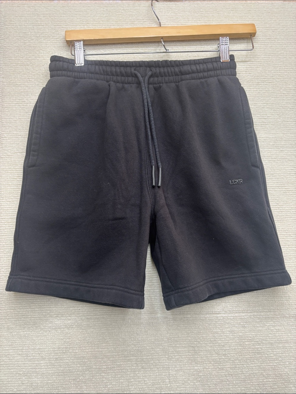 Lckr | small Black Fleece Drawstring Shorts